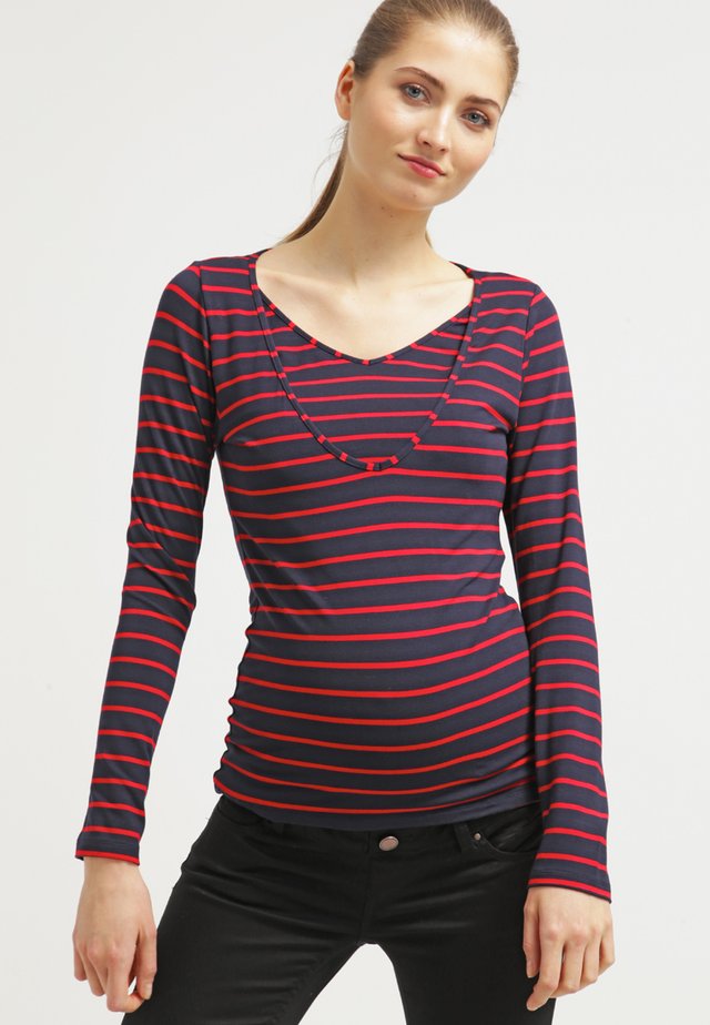 ZOE - Long sleeved top - rouge/blau