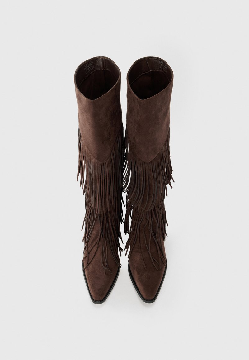 Stivali Da Cowgirl Very Volatile Hillside Fringe &ndash; Marrone Chiaro Con Frange, Tacco 2.25