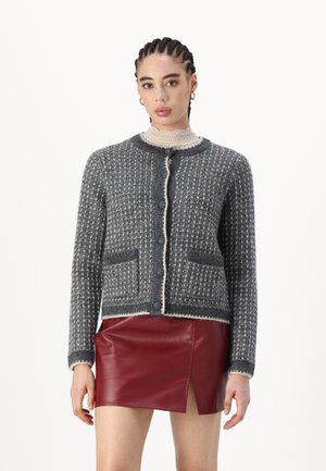SLFSINE CARDIGAN - Strickjacke - volcanic ash detail:birch