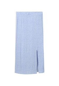 TOM TAILOR DENIM A-vonalú szoknya - mid blue minimal print