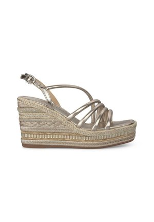 Sandalen met plateauzool - bronce