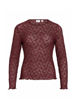 VILA, VIFAY O-NECK L/S TOP - NOOS - Blouse - port royale