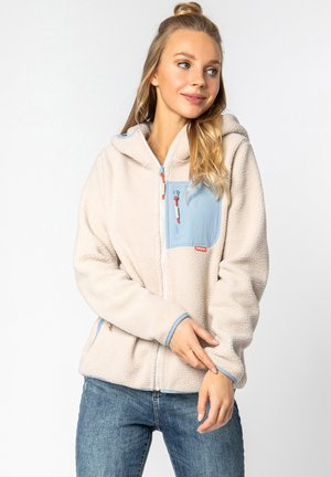 MIT BRUSTTASCHE - Fleece jacket - light beige