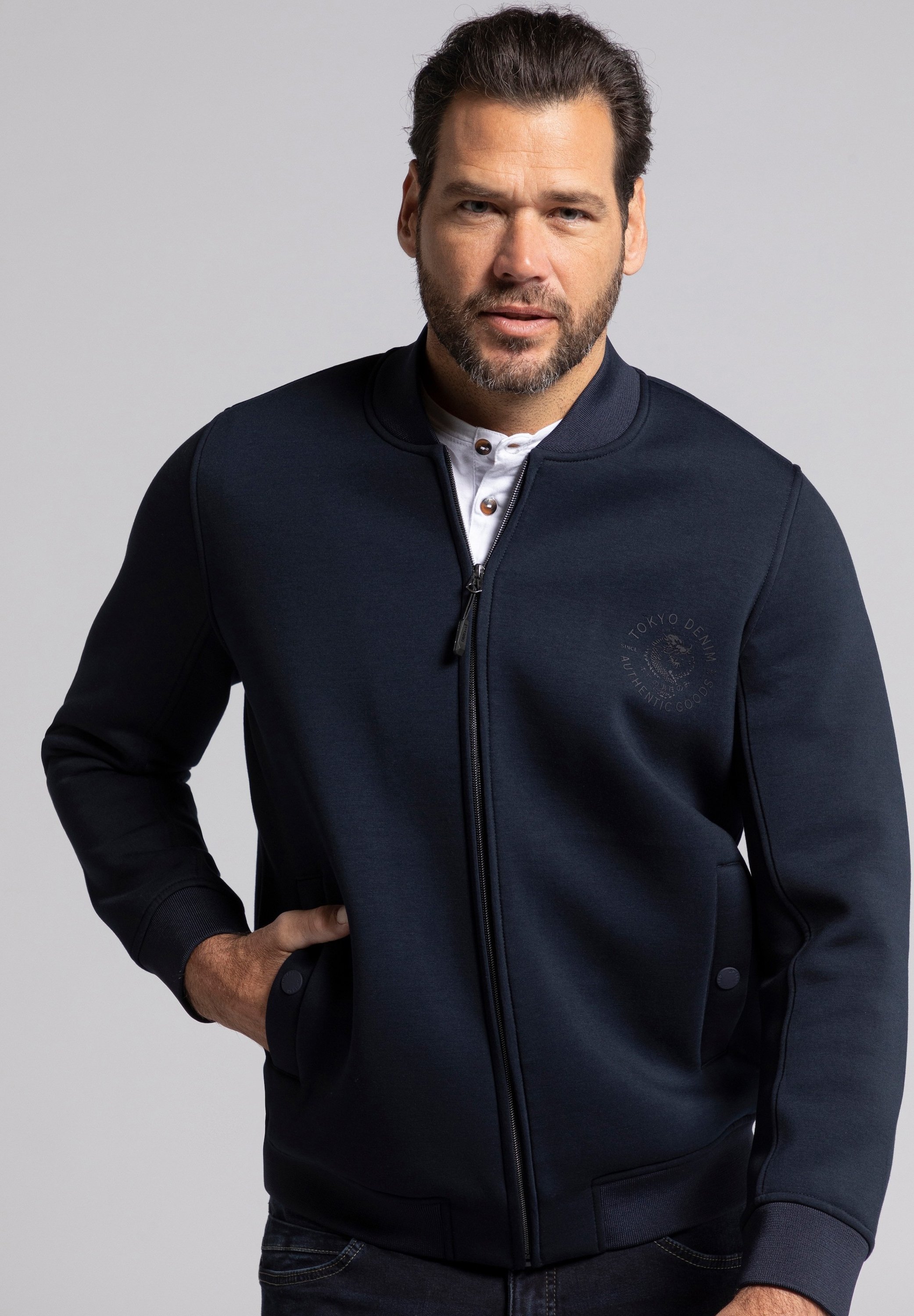 JP 1880 Jay-PI Gebreide fleecejas voor heren, outdoor, donkergroen, 4XL, donkergroen, 4XL