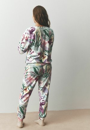 Next, TALL FIT - COSY LONG SLEEVE PYJAMAS SET - Pyjama set - purple  green large scale floral