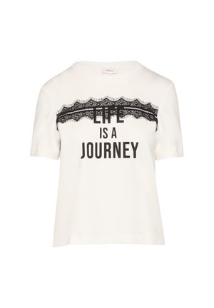 s.Oliver, T-Shirt print - ecru