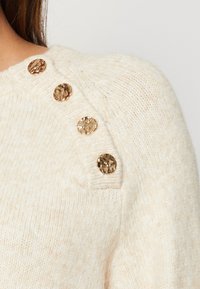ONLY ONLEMMA BUTTON O NECK - Pullover - pumice stone