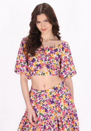myMo Bluse - violet multicolor
