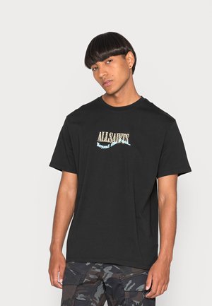 CHECK UP CREW - T-shirt imprimé - washed black