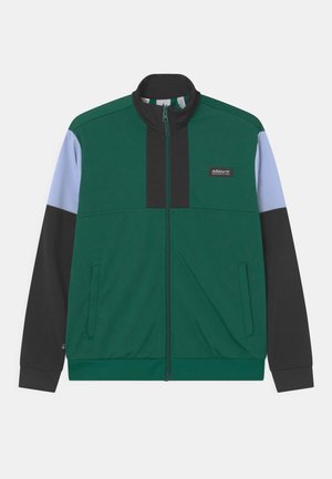 adidas Originals TRACK UNISEX - Felpa con zip - dark green/black/blue dawn