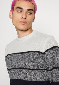 Only & Sons ONSHARM STRIPE BLOCK CREW - Camisola - dark navy