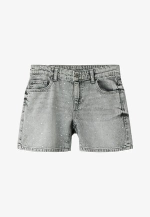 TWO SOON, Denim Regular with Rhinestones - Τζιν σορτς - light grey denim