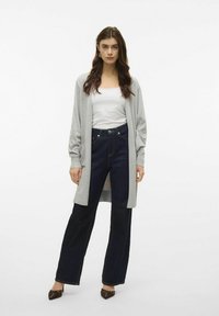 Vero Moda VMSILJE OPEN - Vest - light grey melange