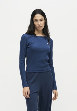 Tommy Hilfiger, RIBBED LONG SLEEVE T-SHIRT - HERITAGE - Haut de pyjama - blue ink
