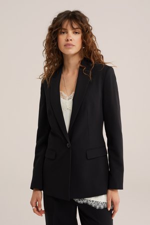 WE Fashion, WE FASHION DAMES NAUWSLUITENDE BLAZER - MARLY - Kratka jakna - black