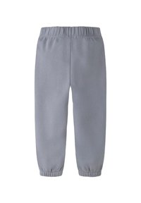 Grå sweatpants med elastisk talje og elastiske manchetter. Lavet af blødt materiale og har et enkelt, udekoreret design.