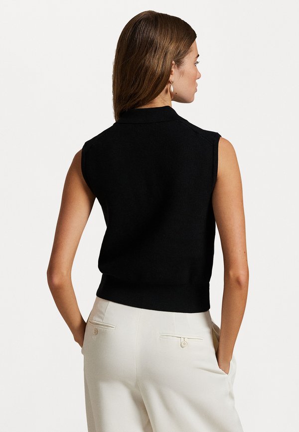 COTTON CROPPED SLEEVELESS POLO JUMPER - Jumper2