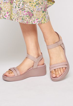 FLOWT WEDGE - Sandalen met plateauzool - wood rose