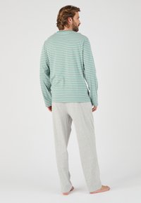 Damart SET - Pyjama - vert rayé