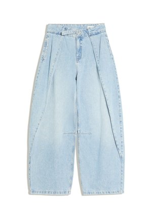 Bershka, DENIM TWISTED TAILORING - Jean baggy - light blue