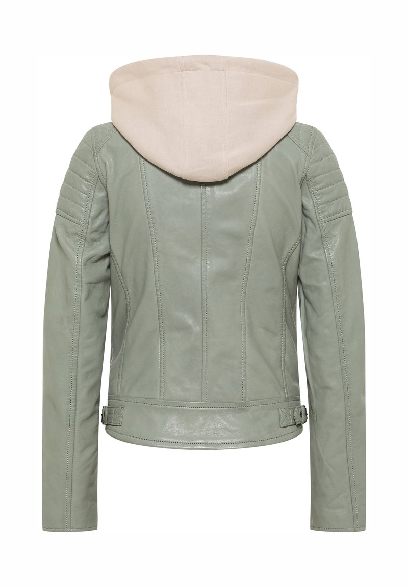 Mustang Lederjacke light green/hellgrün Zalando