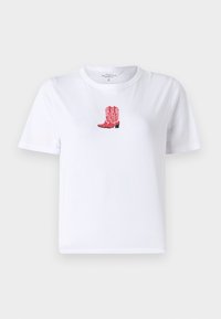 SKIMMING RED BOOTS TEE  - Majica kratkih rukava s printom - brilliant white