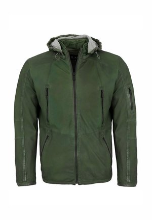 Lederjacken24 ZACK - Lederjacke - dunkelgrün
