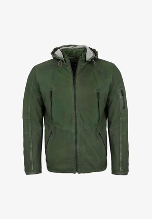 Lederjacken24 ZACK - Lederjacke - dunkelgrün