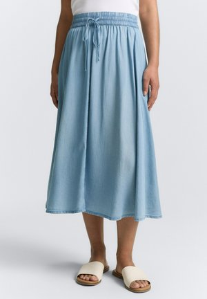 TOM TAILOR A-line skirt - clean mid stone blue denim