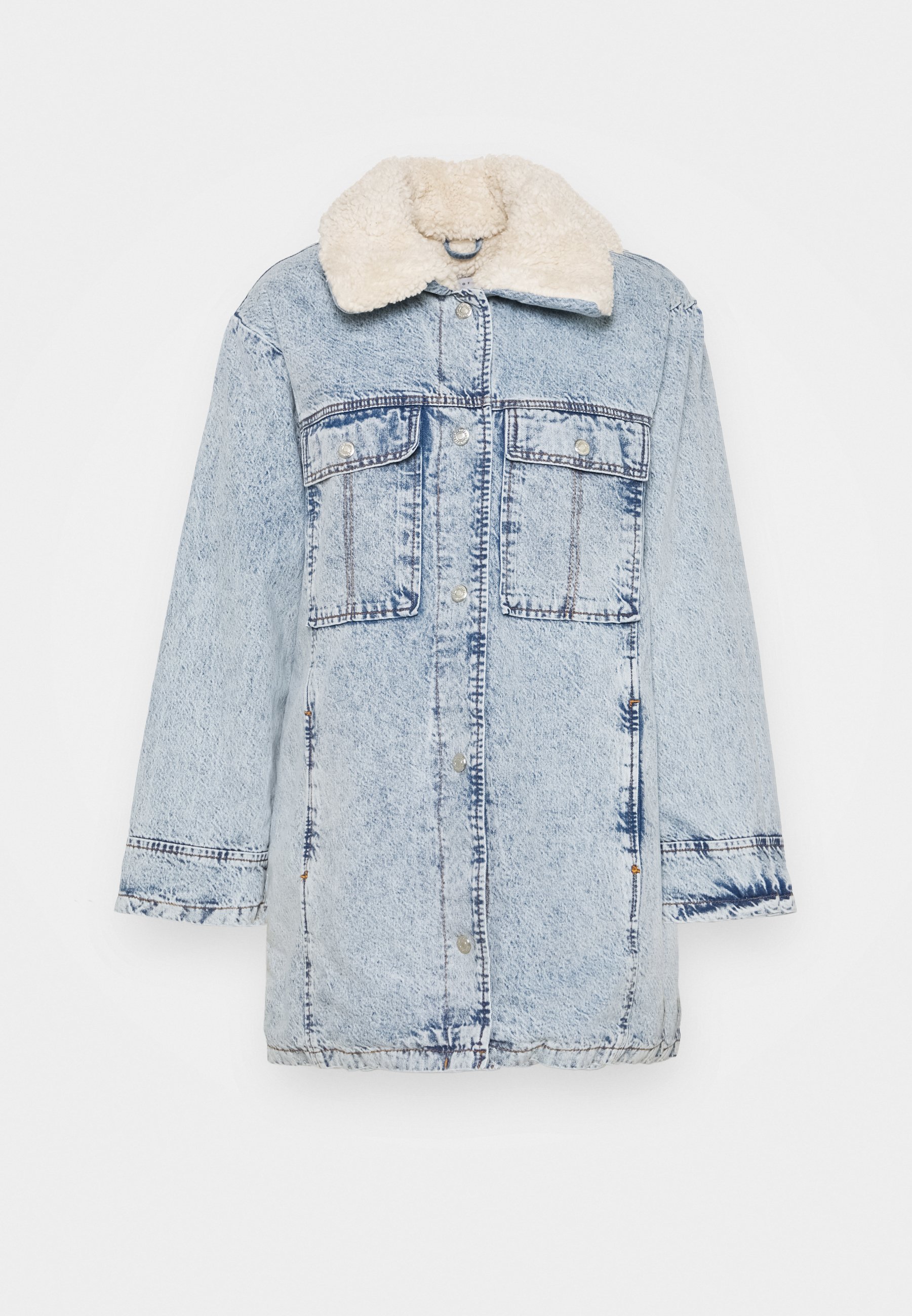 Topshop BORG JACKET - Short coat 