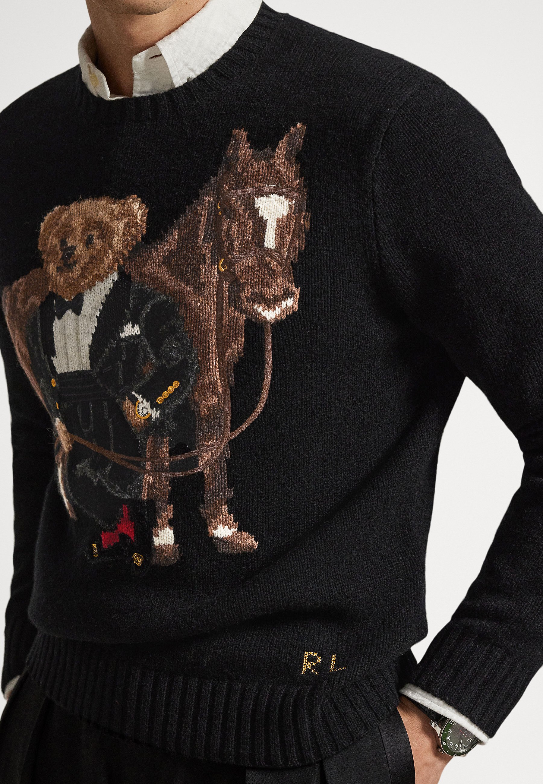 Polo Ralph Lauren LUNAR NEW YEAR POLO BEAR SWEATER - Trui - black