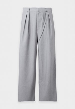YOURTURN, SET WIDE PLEATED TROUSERS - Pantaloni - light grey