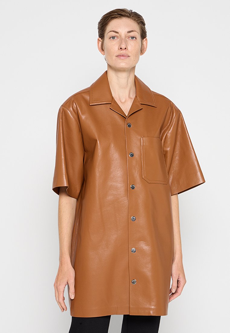 Nanushka Overhemdblouse lichtbruin Nanushka Overhemdblouse lichtbruin