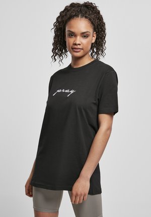 PRAY EMB - Basic T-shirt - black