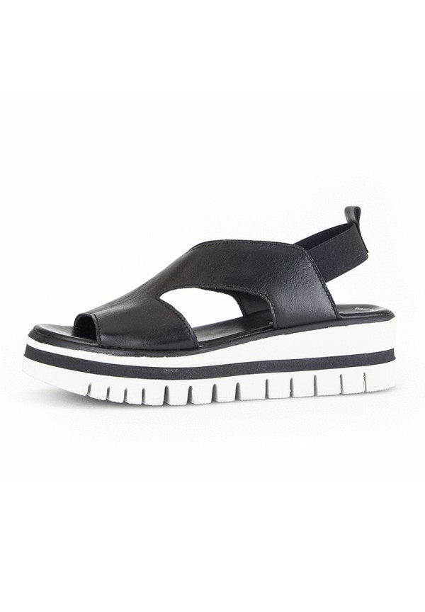 PLATEAU - Plateausandalette - schwarz