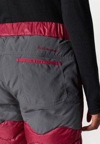 Γκρι και μπορντό μ insulated παντελόνια με υφασμάτινη επένδυση, ελαστική μέση και πίσω τσέπη με κεντημένο λογότυπο.