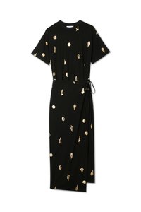 MIDI LEIA DRESS - Vestito di maglina - black