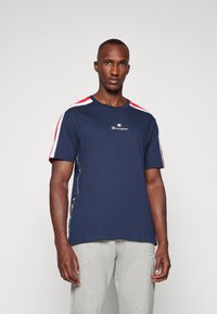 Champion RETRO SPORT CREWNECK SMALL LOGO - Camiseta estampada - dark blue