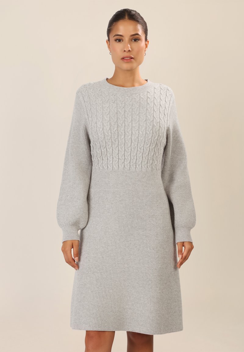 Apart Strickkleid - graumeliert