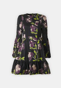 JASMINE RUFFLED MINI DRESS - Kokteiļkleita/ballīšu kleita - black