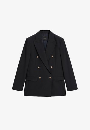 Massimo Dutti DOUBLE-BREASTED WITH GOLD RHINESTONE BUTTONS - Blazer - dark blue