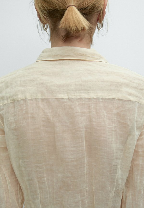 BLEND TEXTURED DETAIL - Button-down blouse - beige2