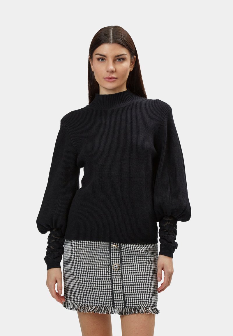 INFLUENCER Strickpullover - black