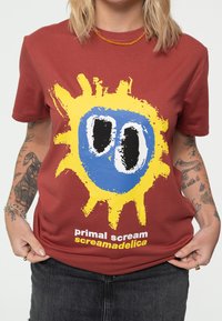 Paradiso Clothing PRIMAL SCREAM SCREAMADELICA - Print T-shirt - red