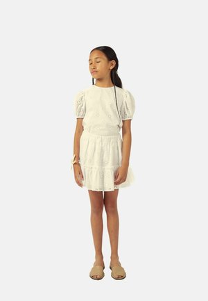 MIPOUNET Falda acampanada - white