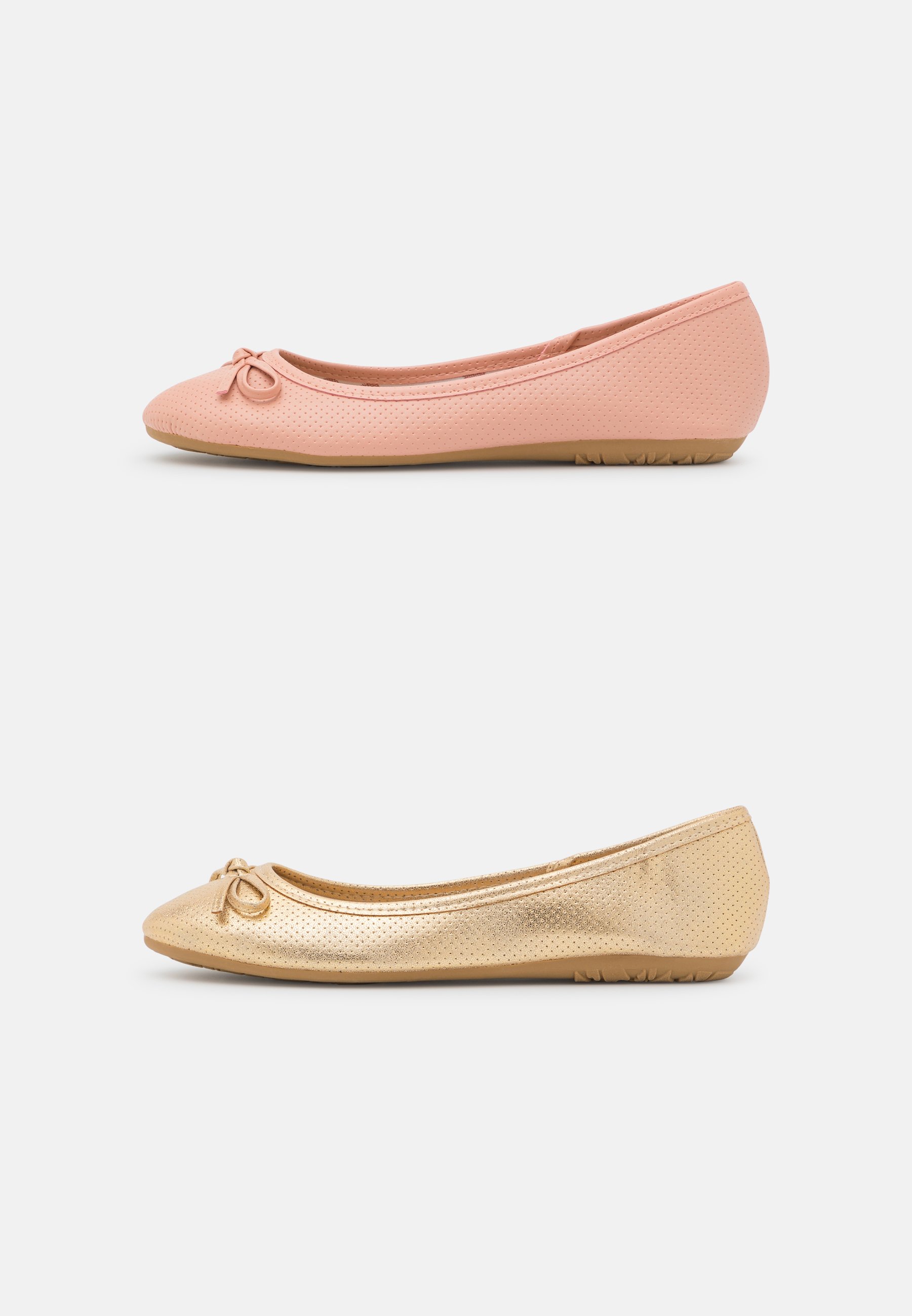 Anna Field 2 PACK - Ballerine - gold/pink/dorato - Zalando.it