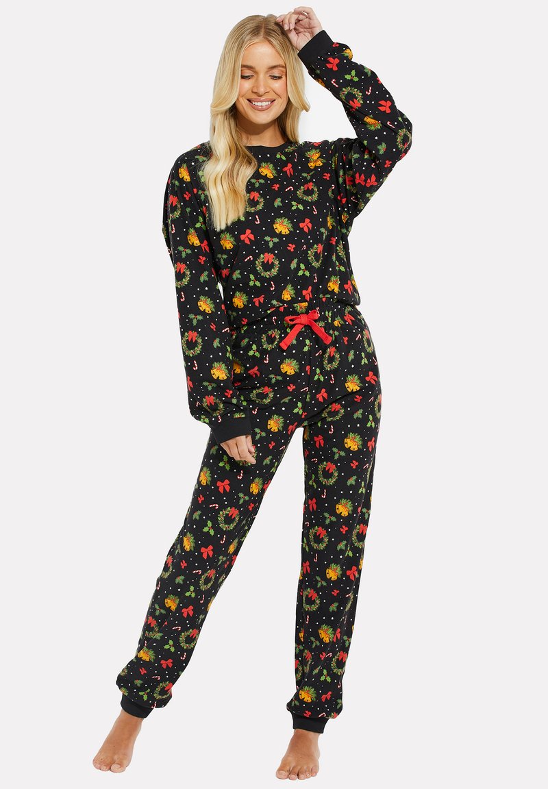 Threadbare WREATH XMAS SET Pijama black/negro Zalando.es