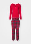 PJ CHECK CUFF - Pyjama - red