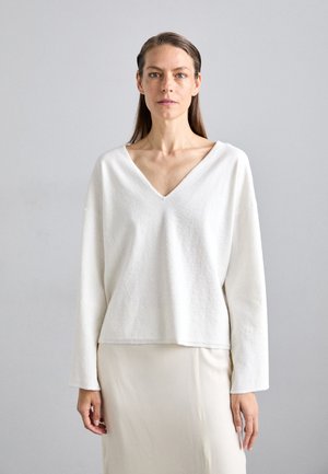 KNITID BELL SLEEVE - Sweter - white