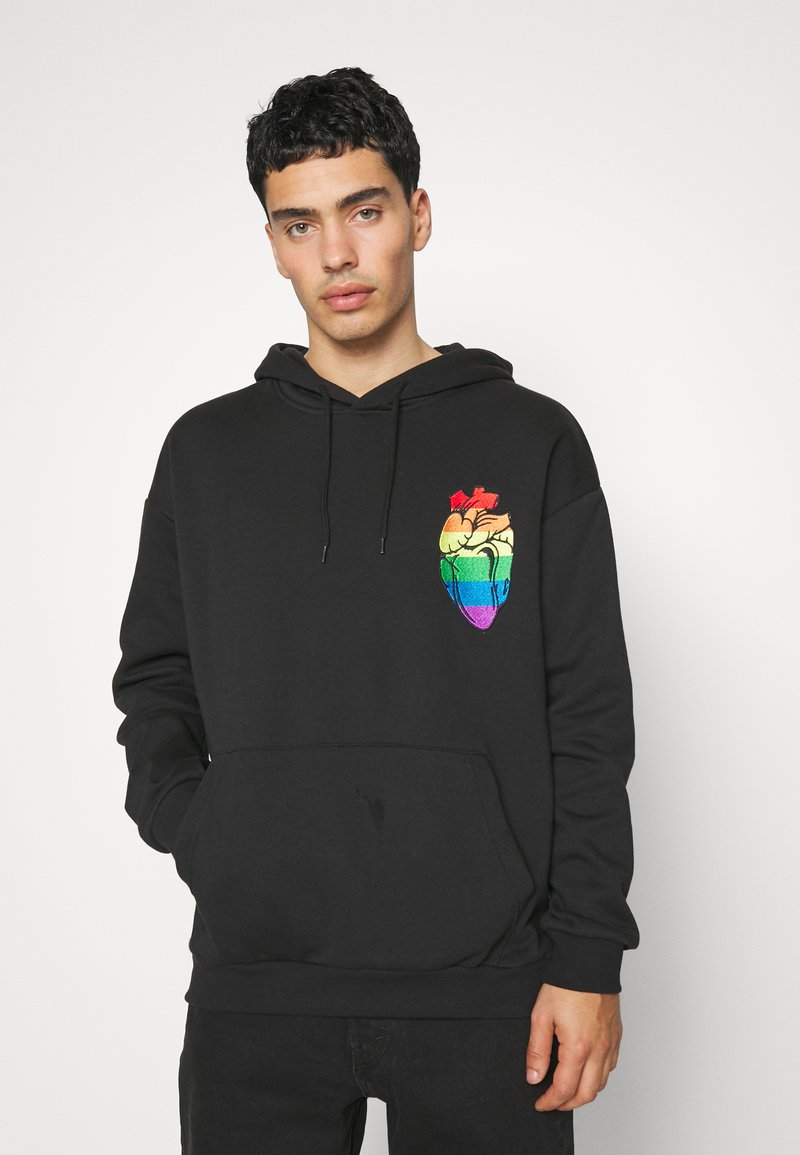 Damen Sweatshirts | YOURTURN RAINBOW HEART HOODIE PRIDE UNISEX Kapuzenpullover black/schwarz - AN65838 Damen Sweatshirts | YOURTURN RAINBOW HEART HOODIE PRIDE UNISEX Kapuzenpullover black/schwarz - AN65838